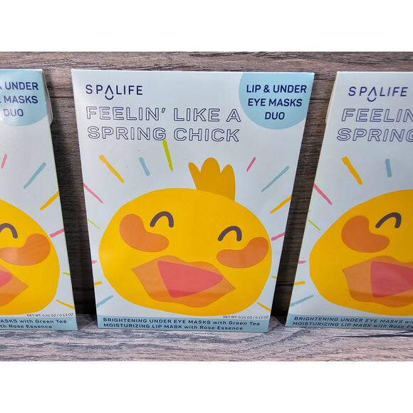 Spalife Feeling Like A Spring Chick Lip And Under Eye Masks with Green Tea - Picture 2 of 3
